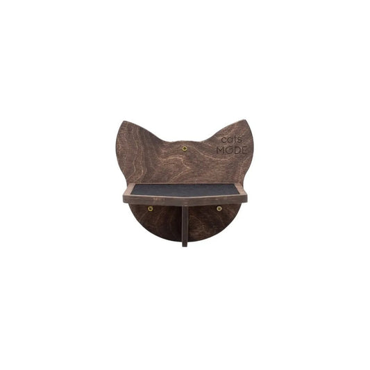 Enjoy The Wood Premium Dark Walnut Wall Mounted Wooden Cat Step by Enjoy The Wood