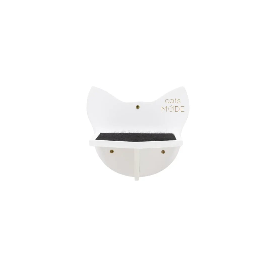 Enjoy The Wood Pristine White Wooden Cat Step Secure Durable Landing by Enjoy The Wood