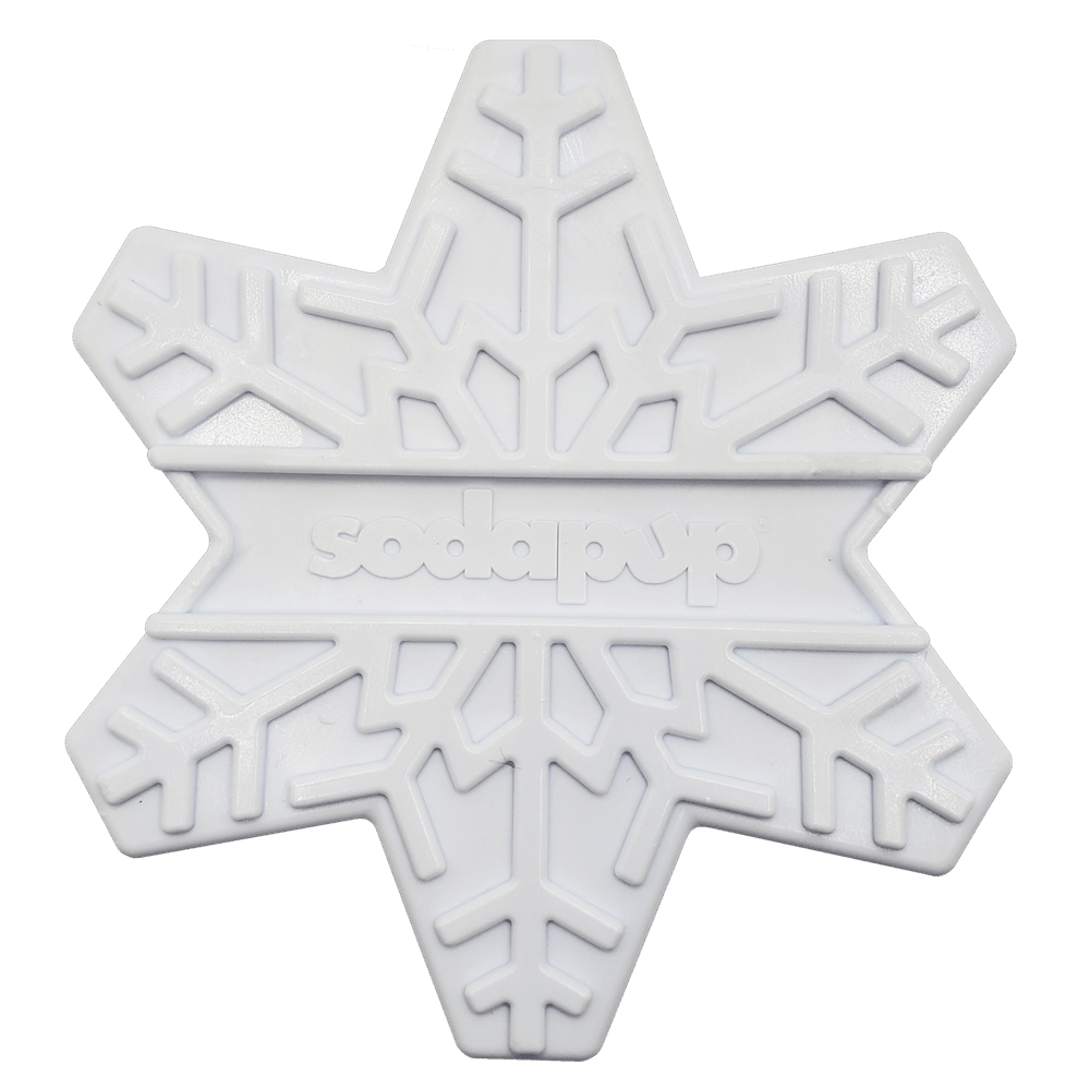 SodaPup Snowflake nylon dog chew toy in white