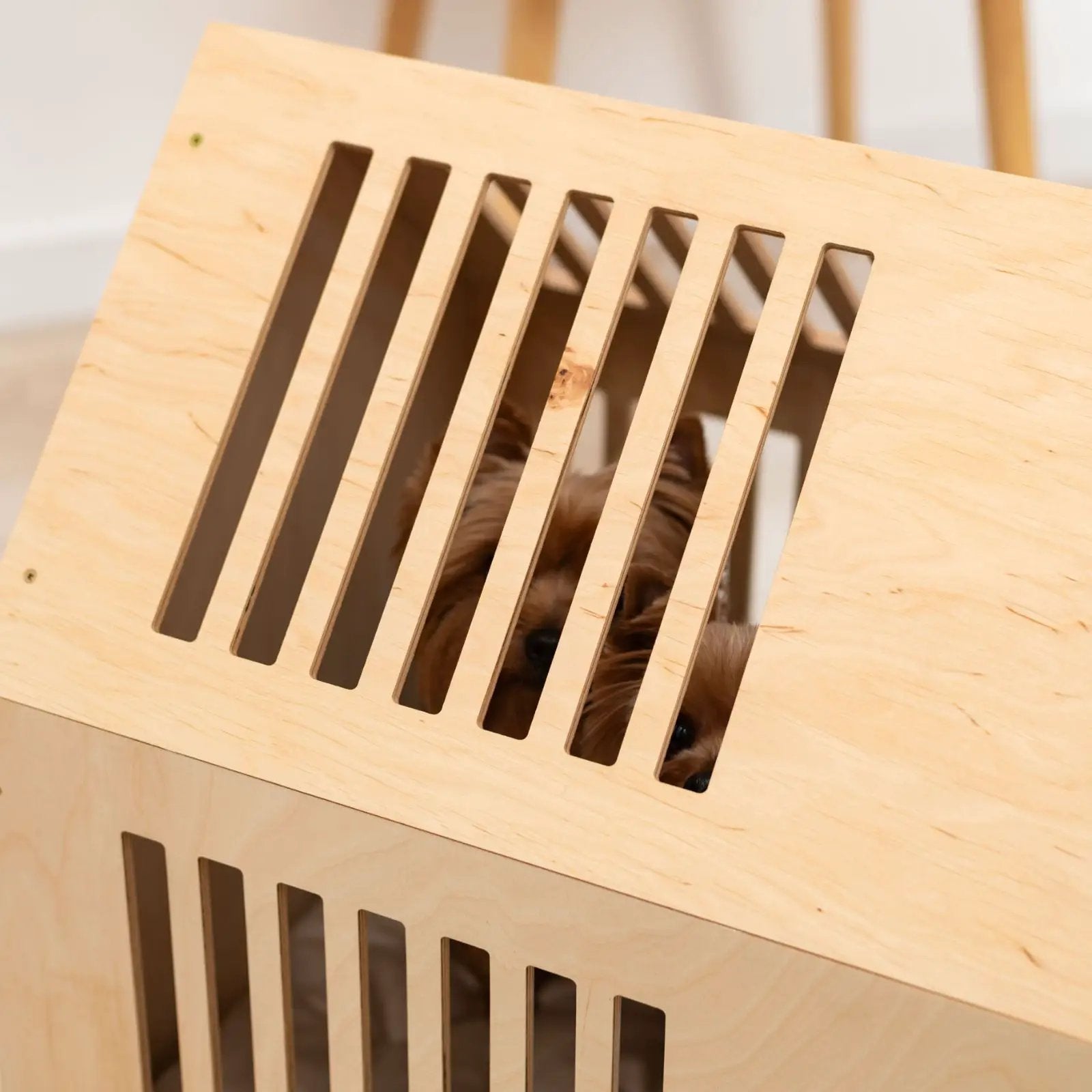 White Booth Style Wooden Dog House For Small Indoor Breeds Durable Pet Bed Room Decor Furniture Shelter Safe Space by Enjoy The Wood